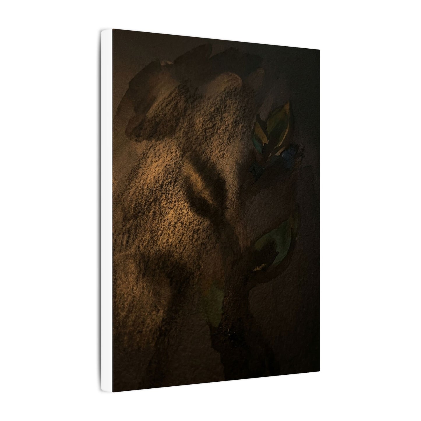 Candlelight Shadow Play Canvas Art - Dark Japandi Ma