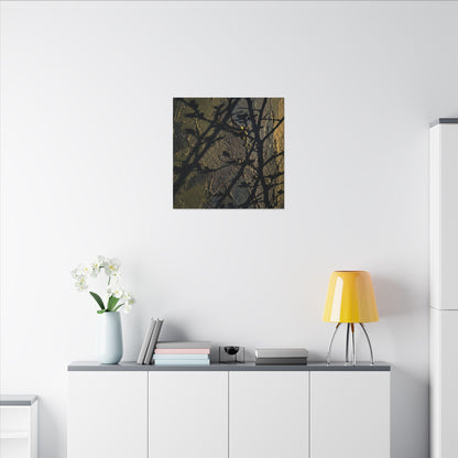 Kanso Shadow Play Canvas Art - Dark Japandi Dark Texture