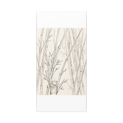 Candlelight Bamboo Grove Canvas Art - Japandi Fukinsei
