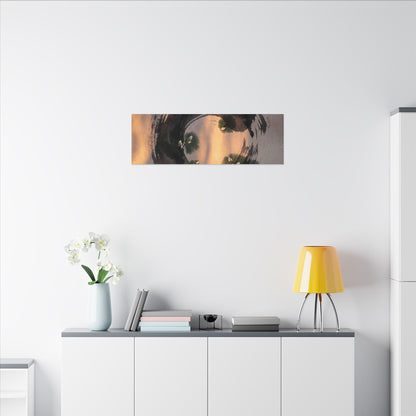 Ink Brushstroke Spring Canvas Art | Dark Japandi Bold Design