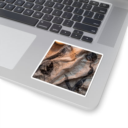 Japandi Silk Drape in Candlelight | Texture Sticker Art Print
