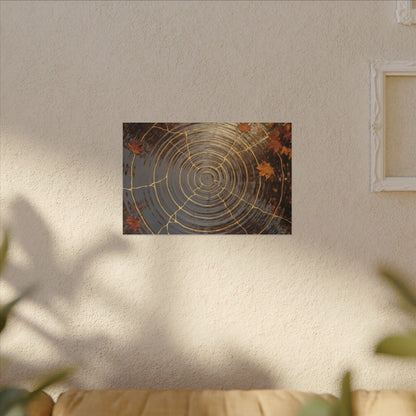 Artful Water Ripple Canvas Art - Gold Vein Kintsugi