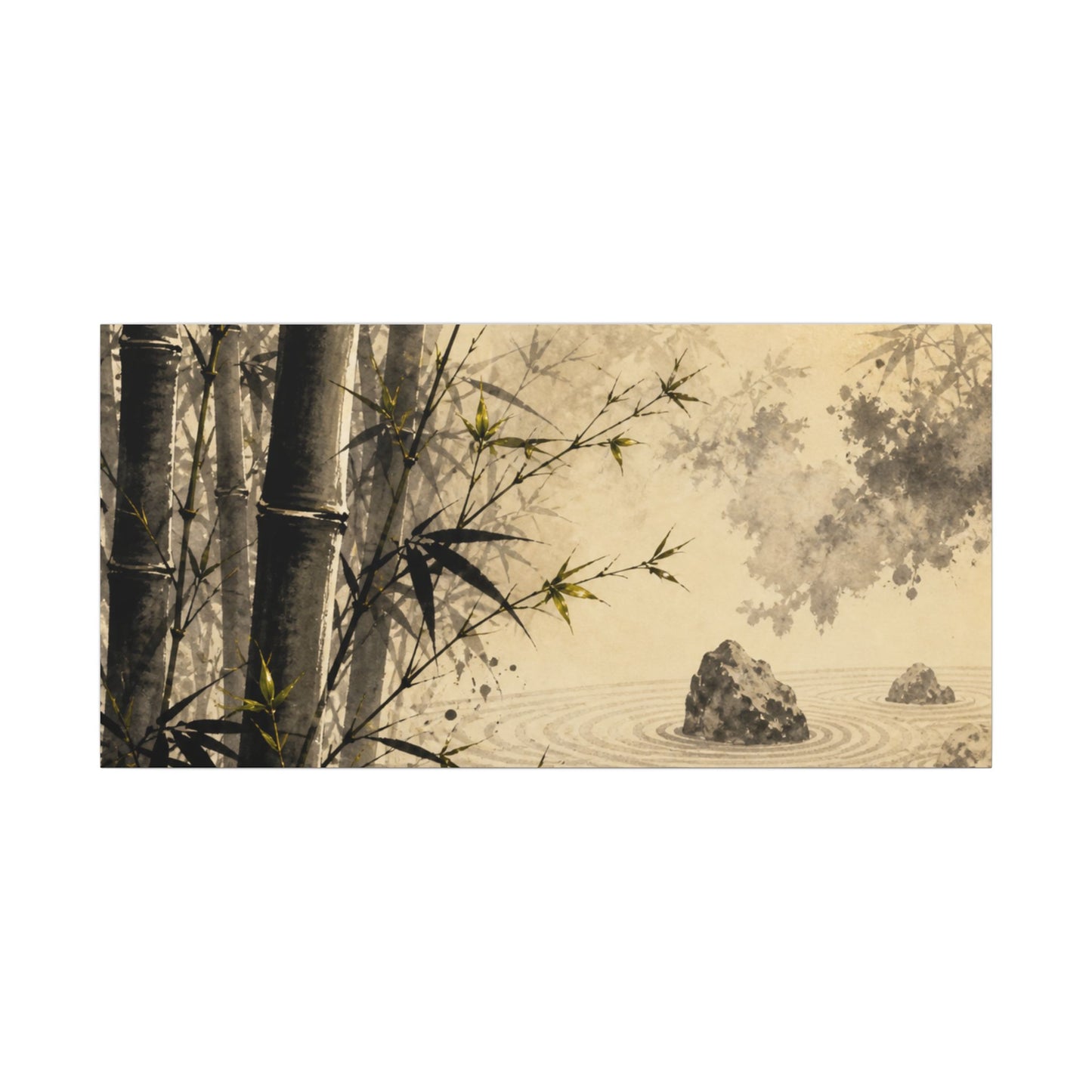 Peaceful Bamboo Grove Canvas Art - Karesansui Zen