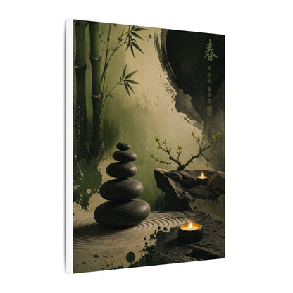 River Stones Spring Canvas Art | Zen Contemplative Design