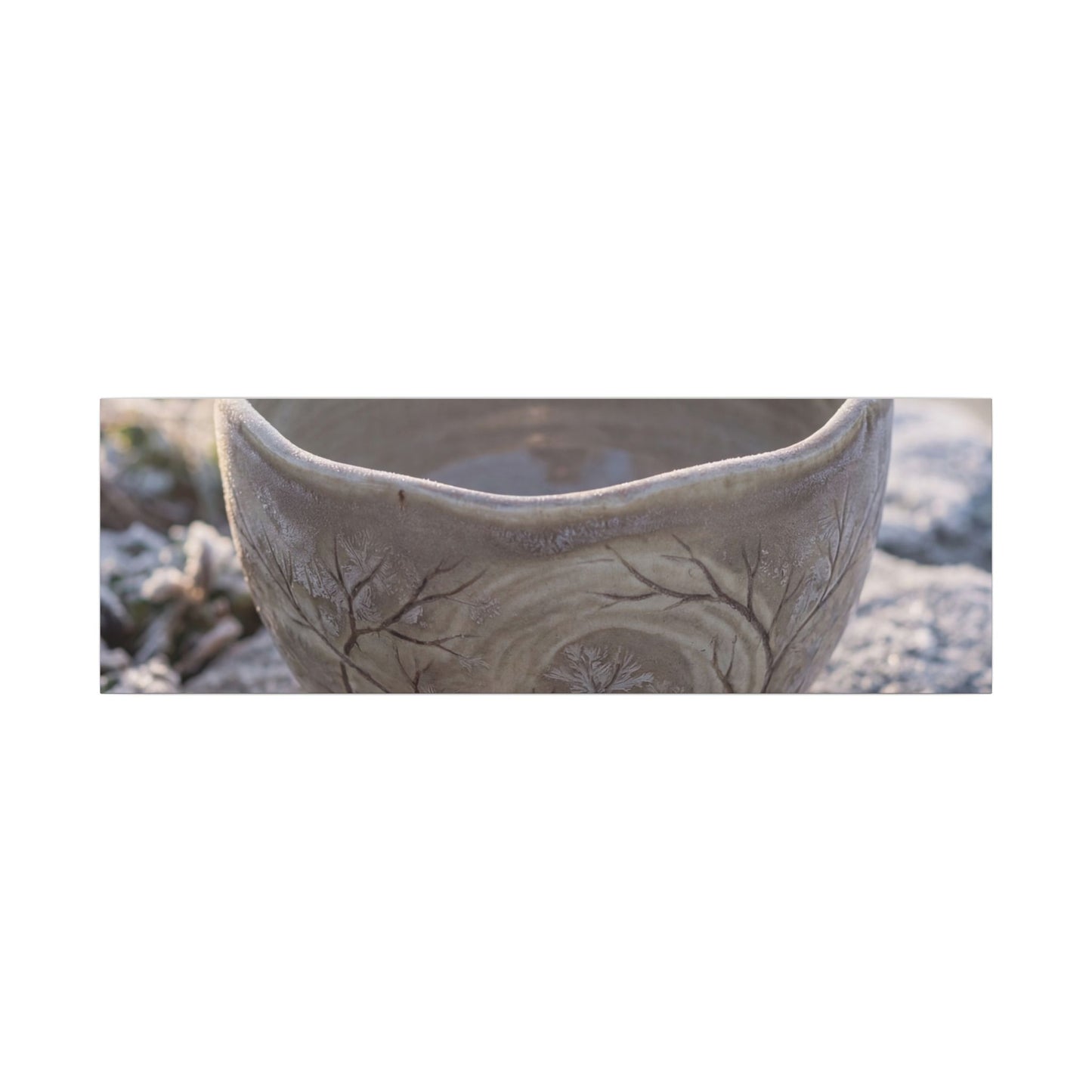 Seijaku Ceramic Bowl Canvas Art - Japandi Japanese Pattern