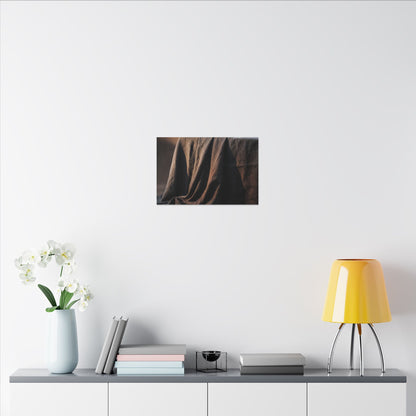 Silk Drape Canvas Art | Winter Dark Japandi Shadow Zen Art