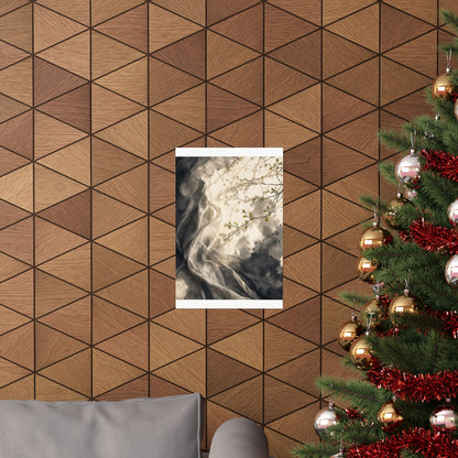 Silk Drape Spring Wall Art Print | Japandi Earthy Design