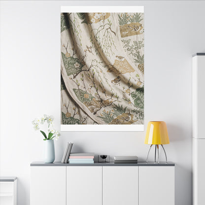 Silk Drape Canvas Art | Spring Japandi Japanese Pattern Art