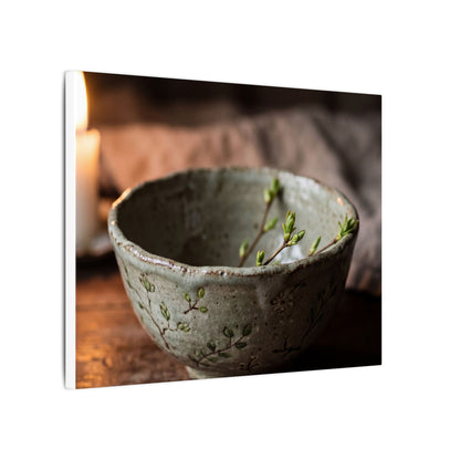 Ceramic Bowl Spring Canvas Art | Japandi Neutral Design