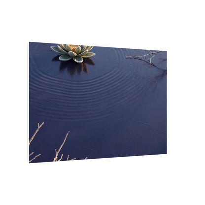Lotus Flower Canvas Art | Winter Zen Karesansui Art