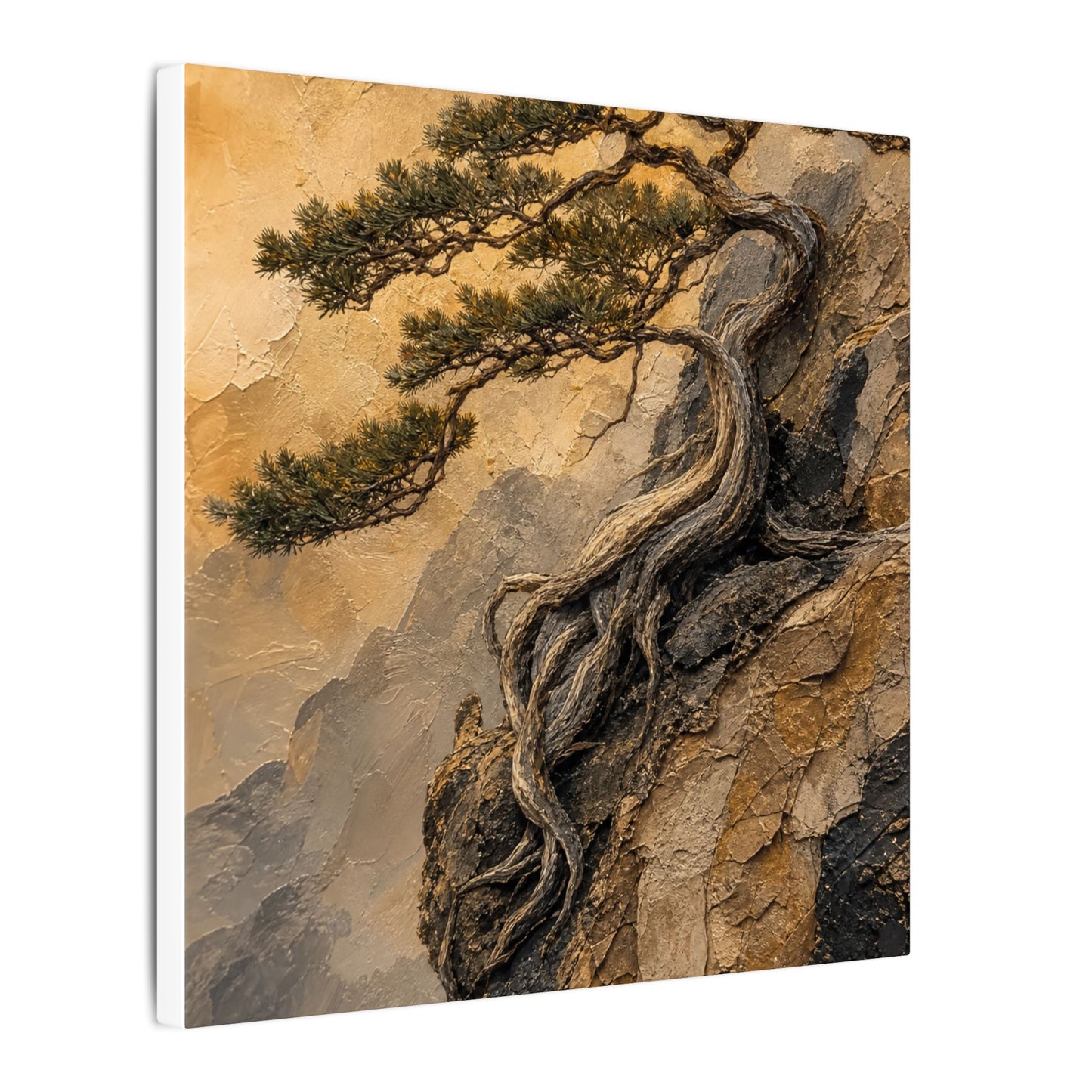 Summer Pine Tree Texture Canvas Art | Cozy Decor