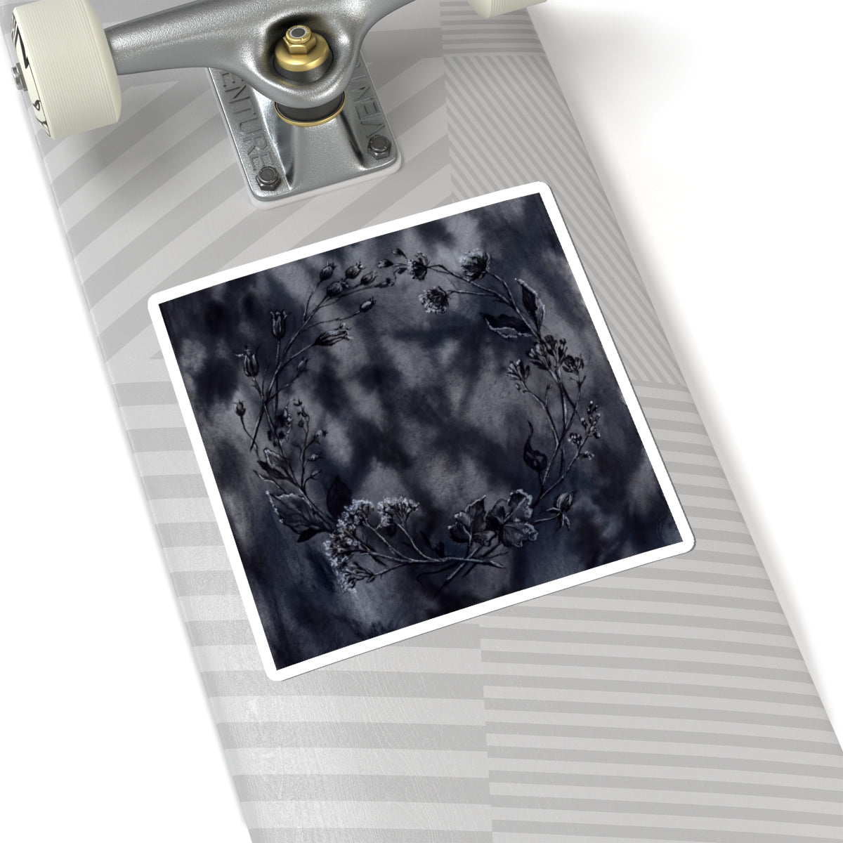 Winter Dried Flowers Shadow Zen Sticker | Moody Decor Art Print