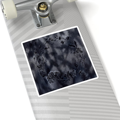 Winter Dried Flowers Shadow Zen Sticker | Moody Decor Art Print