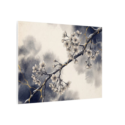 Ma Cherry Blossom Canvas Art - Kintsugi Gold Vein