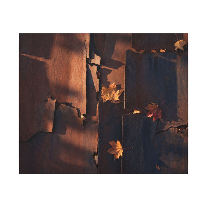 Seijaku Rust Patina Canvas Art - Dark Japandi Shadow Zen