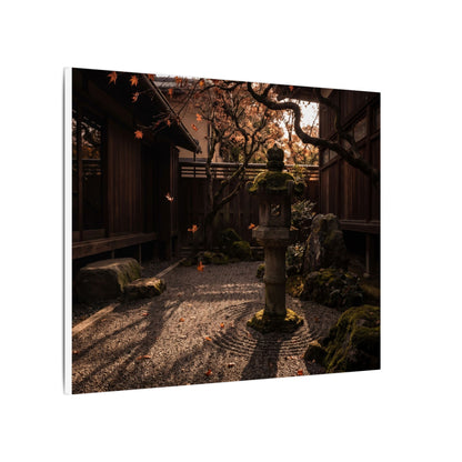 Seijaku Stone Lantern Canvas Art - Dark Japandi Shadow Zen