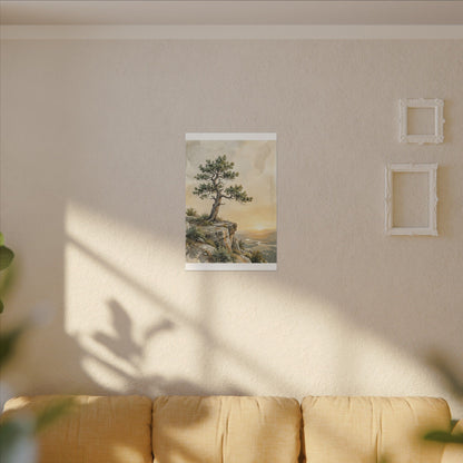 Pine Tree Canvas Art | Summer Japandi Texture Art