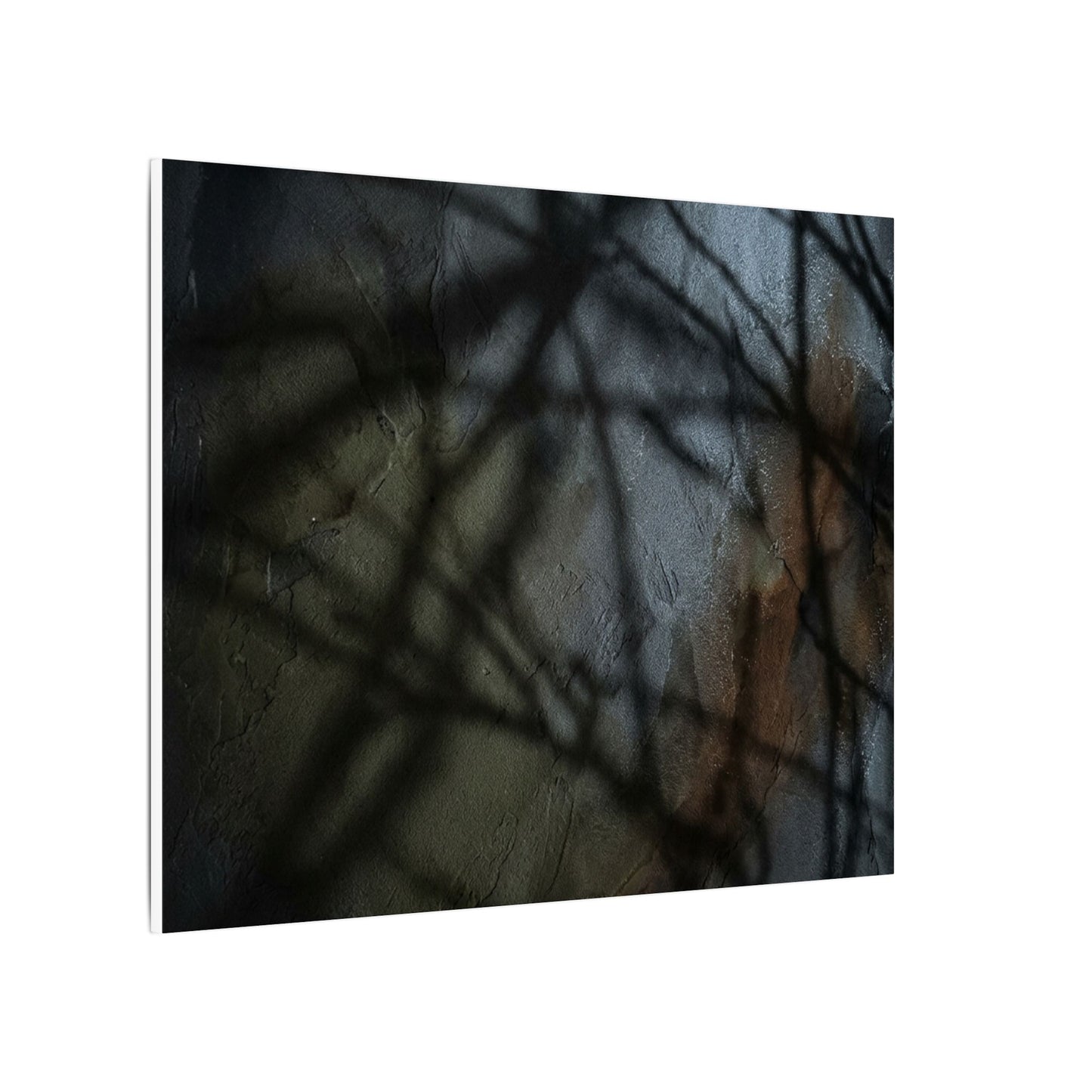 Shadow Play Dark Texture Canvas Art | Sophisticated Dark Japandi Art