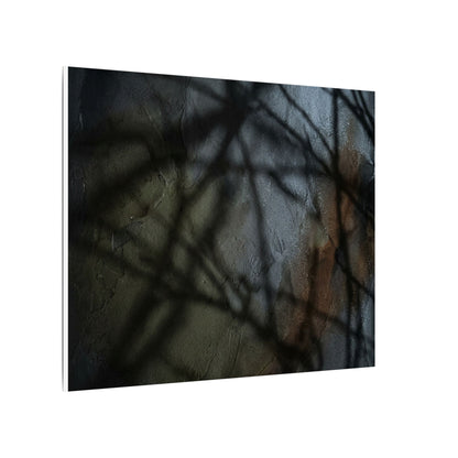 Shadow Play Dark Texture Canvas Art | Sophisticated Dark Japandi Art