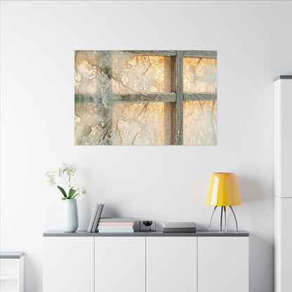Winter Shoji Screen Watercolor Canvas Art | Elegant Decor