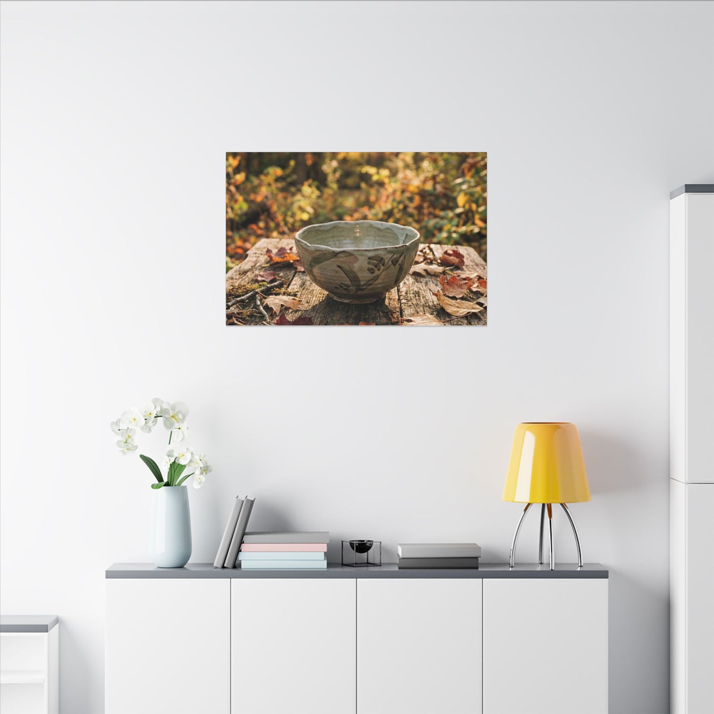 Spring Rock Garden Moody Minimal Canvas Art | Luxurious Decor