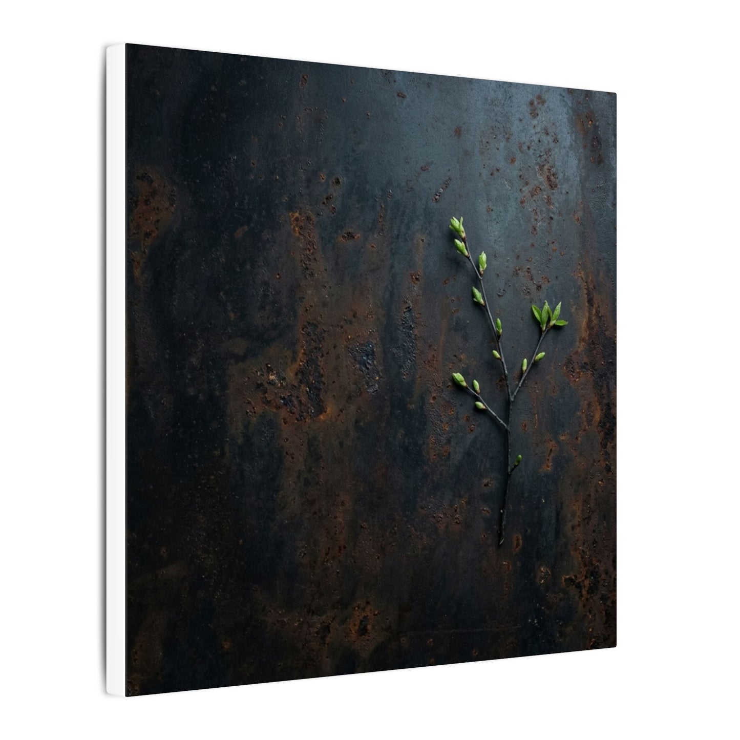 Rust Patina Moody Minimal Canvas Art | Moody Dark Japandi Art
