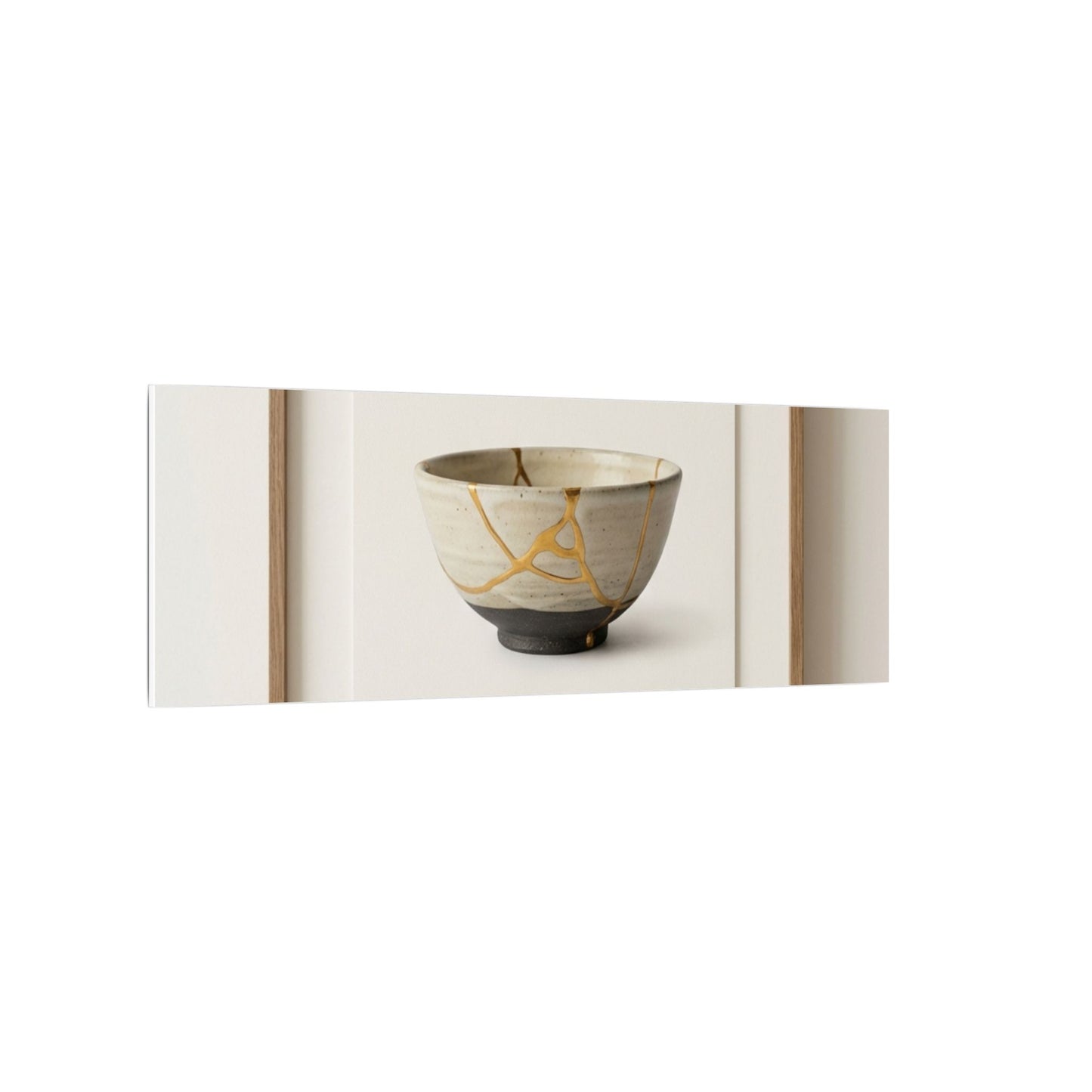 Kintsugi Charcoal Canvas Art