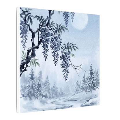 Seijaku Wisteria Canvas Art - Zen Sumi E