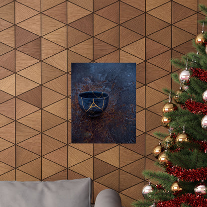 Philosophical Rust Patina Wall Art Print - Gold Repair Kintsugi