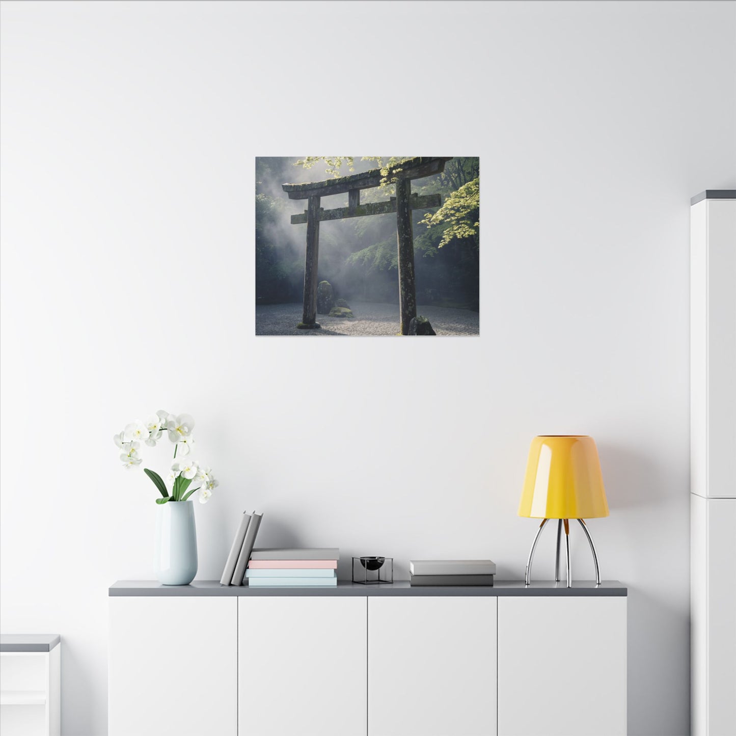 Torii Gate Canvas Art | Spring Zen Karesansui Art