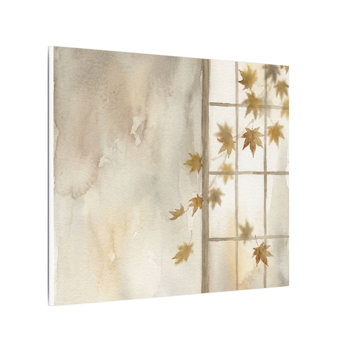 Warm Shoji Screen Canvas Art - Watercolor Japandi