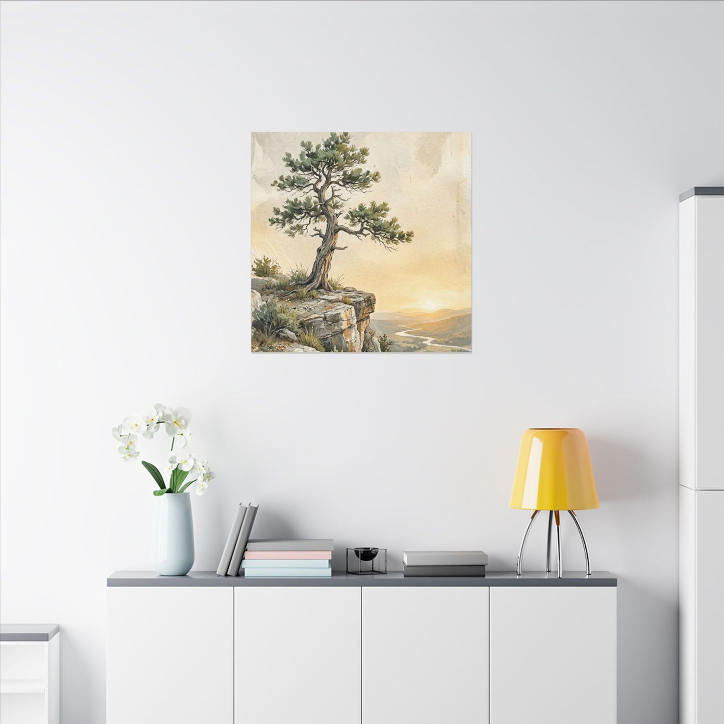 Pine Tree Canvas Art | Summer Japandi Texture Art
