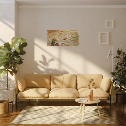 Autumn Rock Garden Watercolor Canvas Art | Neutral Decor
