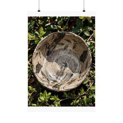 Ceramic Bowl Japanese Pattern Wall Art Print | Elegant Japandi Art