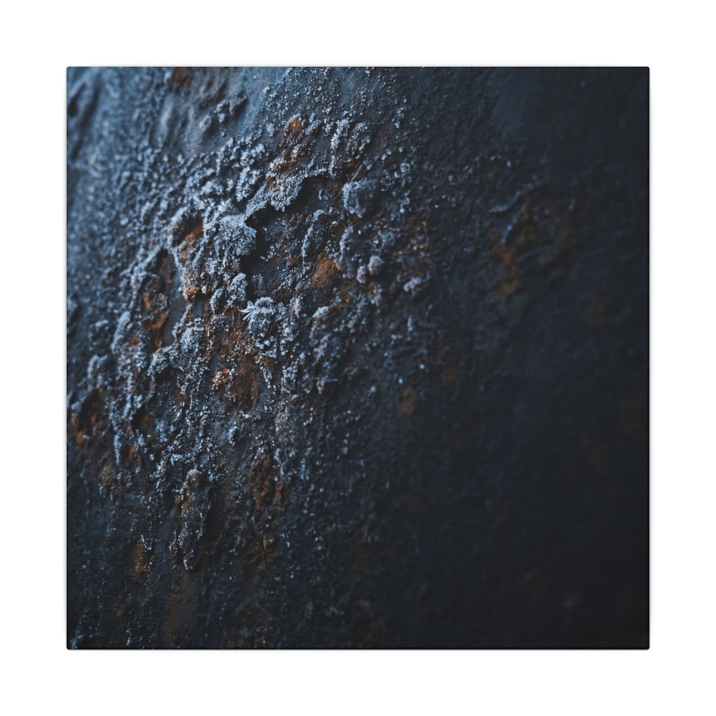 Rust Patina Canvas Art | Winter Dark Japandi Shadow Zen Art