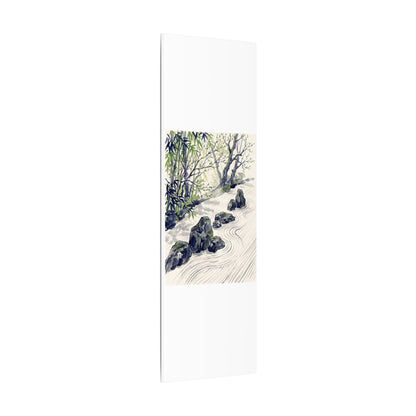 Dappled Rock Garden Canvas Art - Zen Mono No Aware