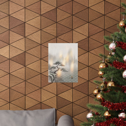 Datsuzoku Pine Tree Wall Art Print - Japandi Japanese Pattern