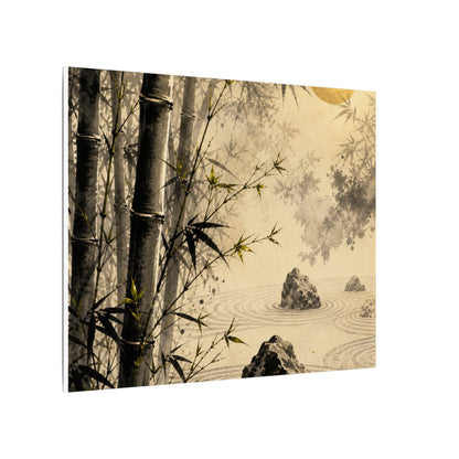 Peaceful Bamboo Grove Canvas Art - Karesansui Zen