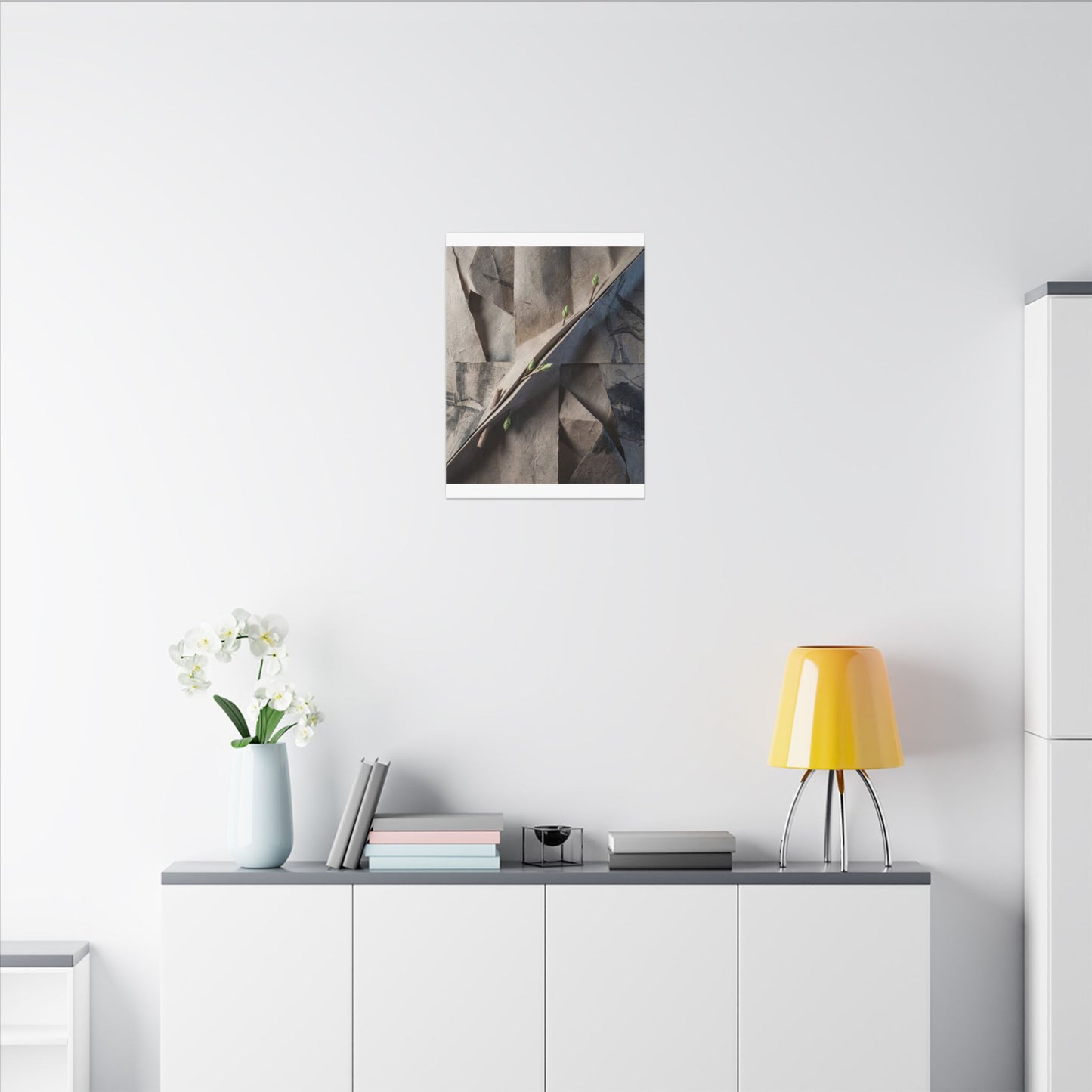 Paper Fold Canvas Art | Spring Japandi Japanese Pattern Art