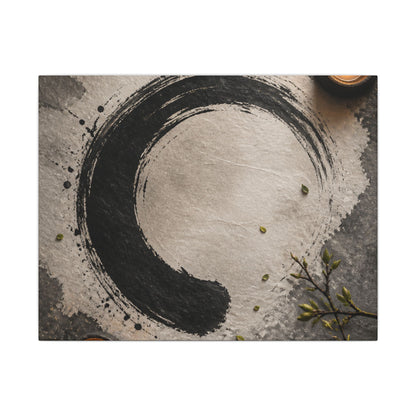 Candlelight Ink Brushstroke Canvas Art - Zen Ma