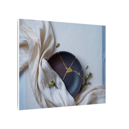 Ma Silk Drape Canvas Art - Kintsugi Gold Repair