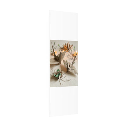 Paper Fold Spring Canvas Art | Japandi Earthy Design