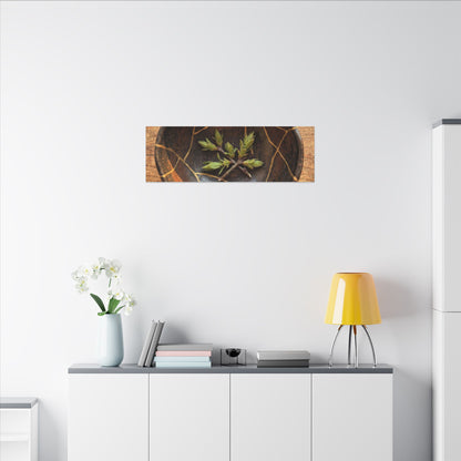 Ceramic Bowl Gold Repair Canvas Art | Resilient Kintsugi Art
