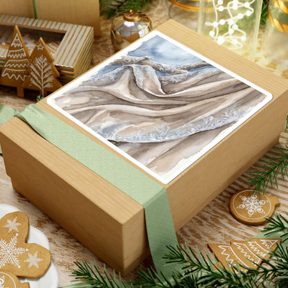 Winter Silk Drape Watercolor Sticker | Elegant Decor Art Print