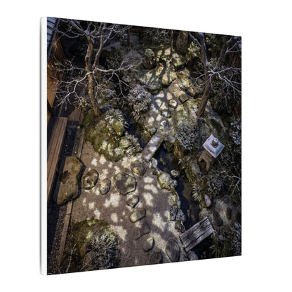 Moonlit Garden Japanese Pattern Canvas Art | Elegant Japandi Art