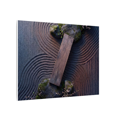 Spring Rock Garden Moody Minimal Canvas Art | Atmospheric Decor