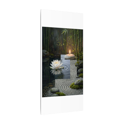 Candlelight Lotus Flower Canvas Art - Zen Kanso