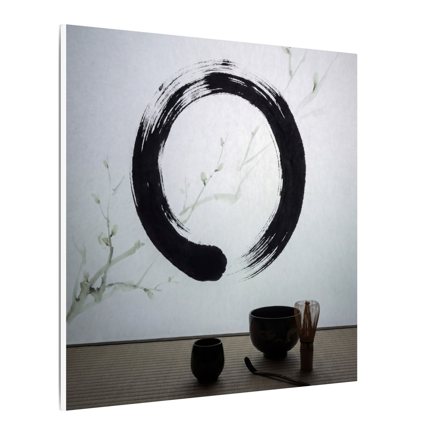 Tea Ceremony Enso Canvas Art | Peaceful Zen Art
