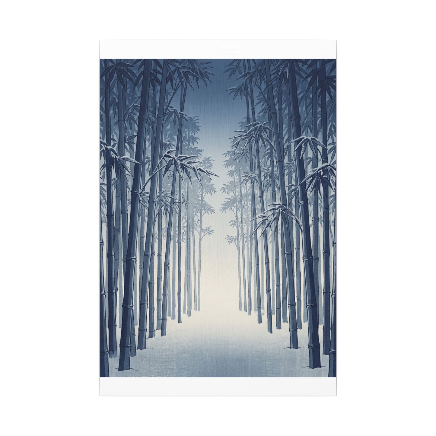 Bamboo Grove Canvas Art | Winter Zen Ukiyo E Inspired Art