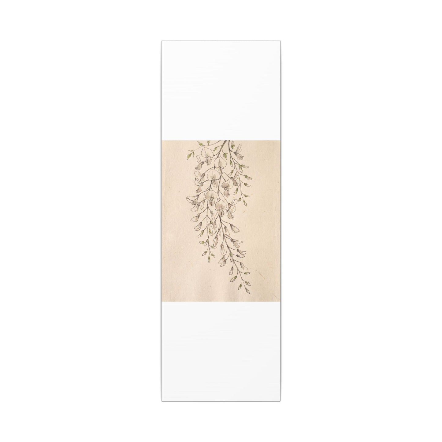 Japandi Wisteria in Golden Hour | Minimal Line Canvas Art